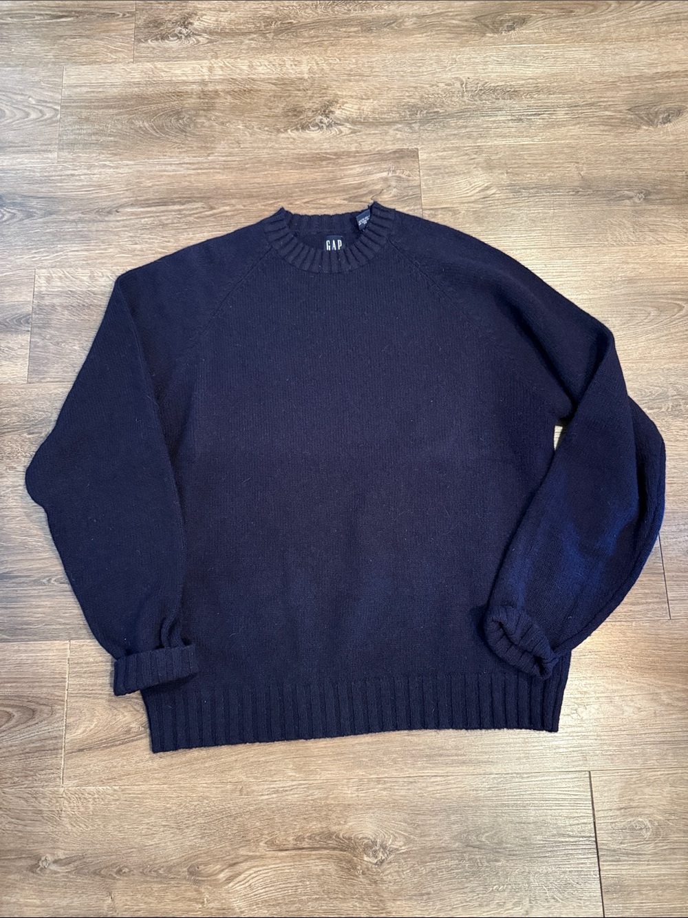 Gap Women’s Navy Blue Crewneck Pullover Wool Sweater Size XL
